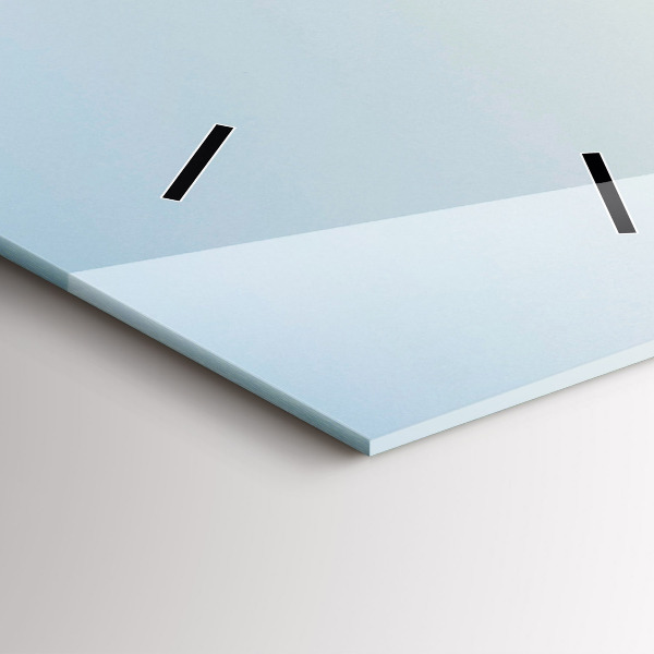 Ceas vertical de perete din sticlă Munți și câmp