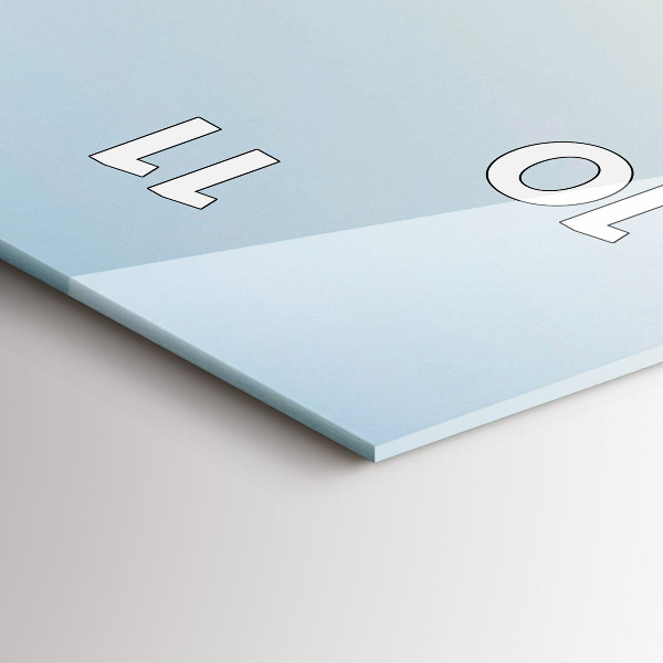 Ceas vertical de perete din sticlă Munți și câmp