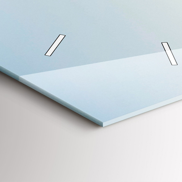 Ceas vertical de perete din sticlă Munți și câmp