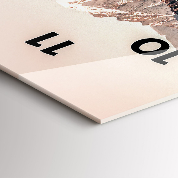 Ceas vertical de perete din sticlă Balena de apă