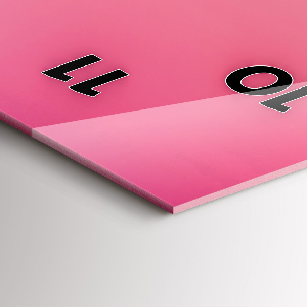 Ceas vertical de perete din sticlă Gradient de cer și munte