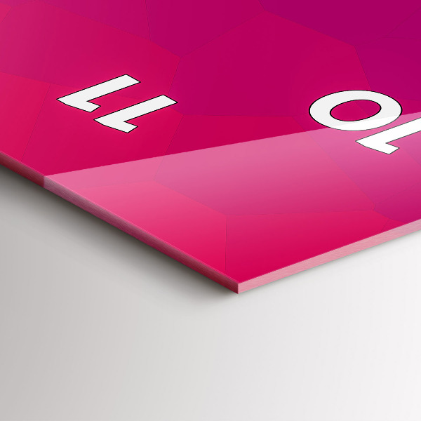 Ceas vertical de perete din sticlă Abstracție colorată