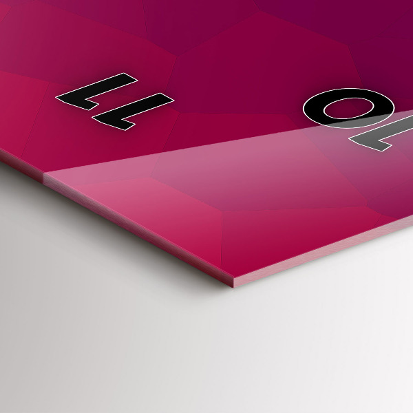 Ceas vertical de perete din sticlă Abstracție colorată