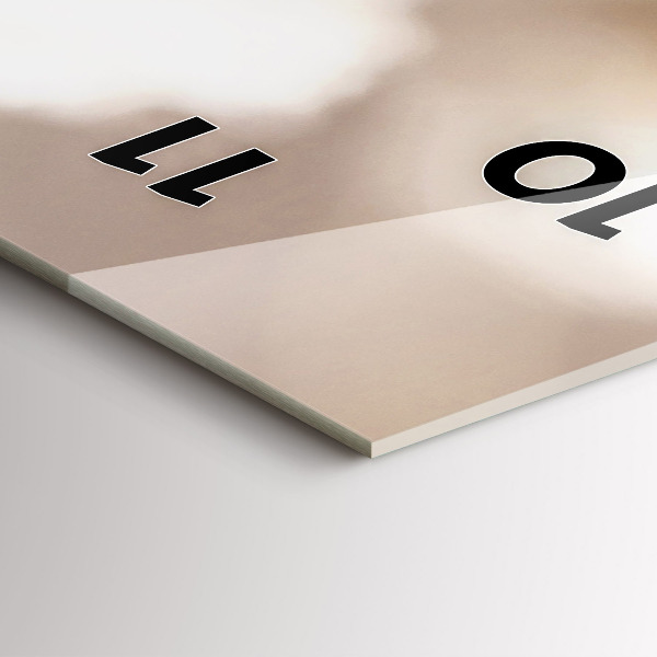 Ceas vertical de perete din sticlă Flori mici albe