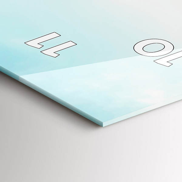 Ceas vertical de perete din sticlă Barci pe lac