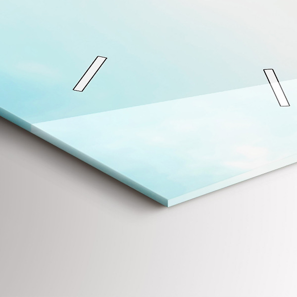 Ceas vertical de perete din sticlă Barci pe lac