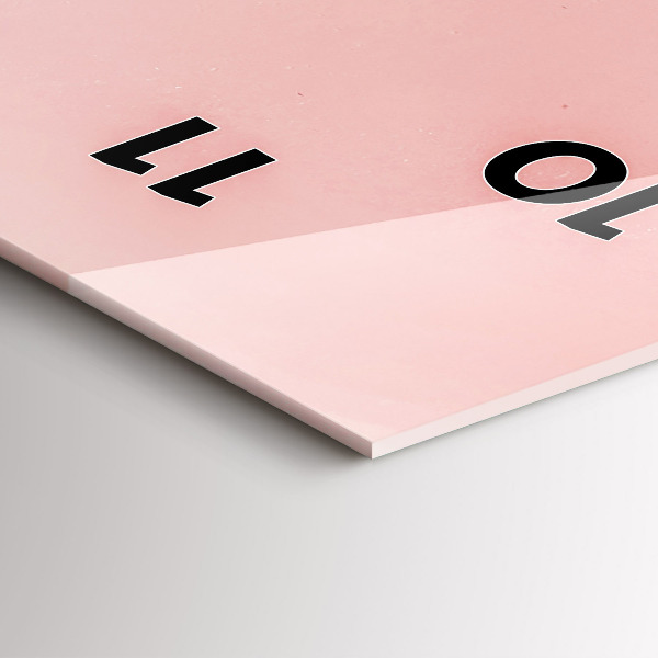 Ceas vertical de perete din sticlă Plaja cu nisip de mare