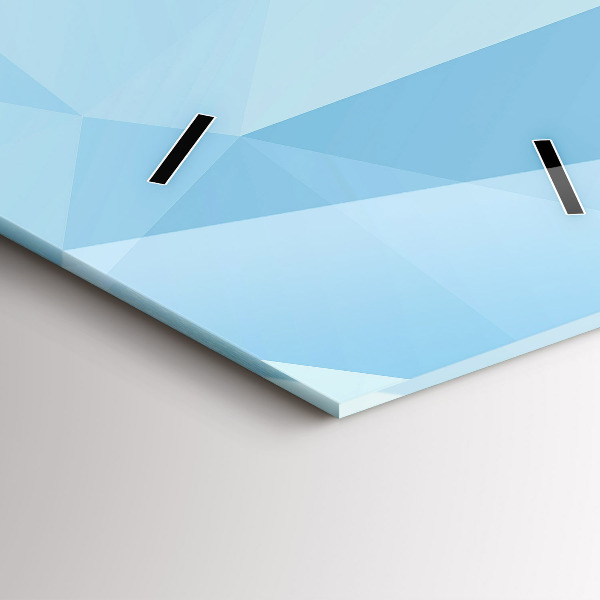 Ceas vertical de perete din sticlă Abstracția triunghiurilor