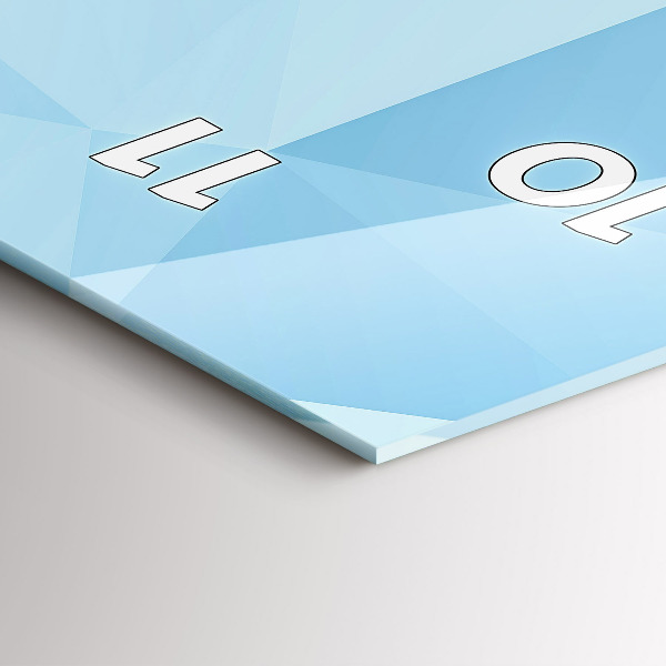 Ceas vertical de perete din sticlă Abstracția triunghiurilor