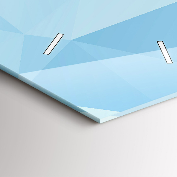 Ceas vertical de perete din sticlă Abstracția triunghiurilor