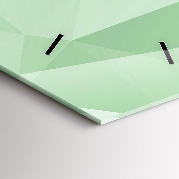 Ceas vertical de perete din sticlă Abstracția triunghiurilor