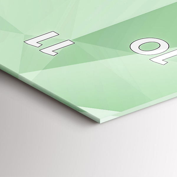 Ceas vertical de perete din sticlă Abstracția triunghiurilor