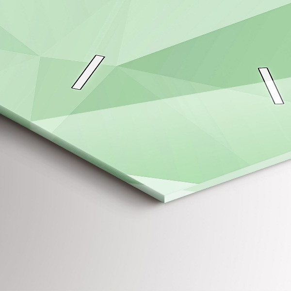 Ceas vertical de perete din sticlă Abstracția triunghiurilor