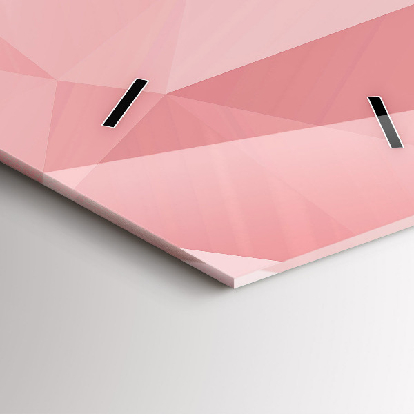 Ceas vertical de perete din sticlă Abstracția triunghiurilor