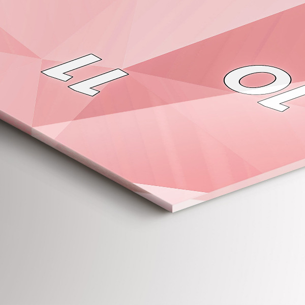 Ceas vertical de perete din sticlă Abstracția triunghiurilor