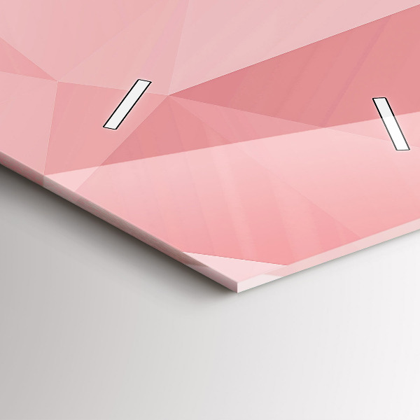 Ceas vertical de perete din sticlă Abstracția triunghiurilor