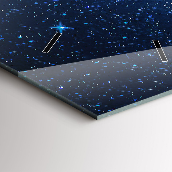 Ceas vertical de perete din sticlă cerul de noapte