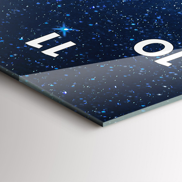 Ceas vertical de perete din sticlă cerul de noapte