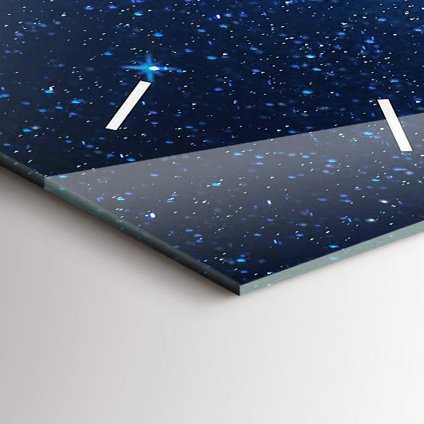 Ceas vertical de perete din sticlă cerul de noapte