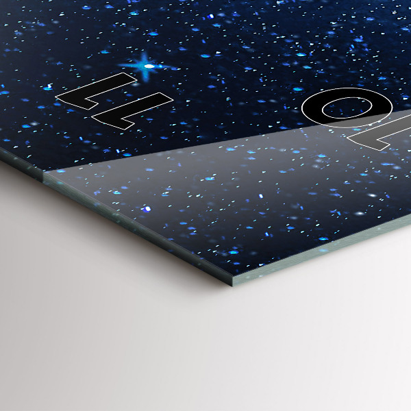 Ceas vertical de perete din sticlă cerul de noapte