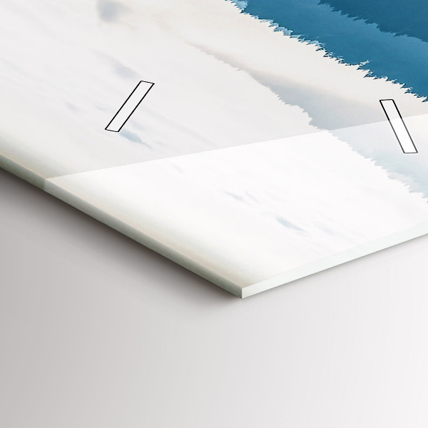 Ceas vertical de perete din sticlă Peisaj montan