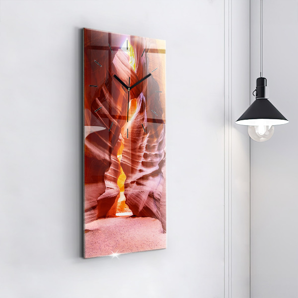 Ceas vertical de perete din sticlă Canion de nisip