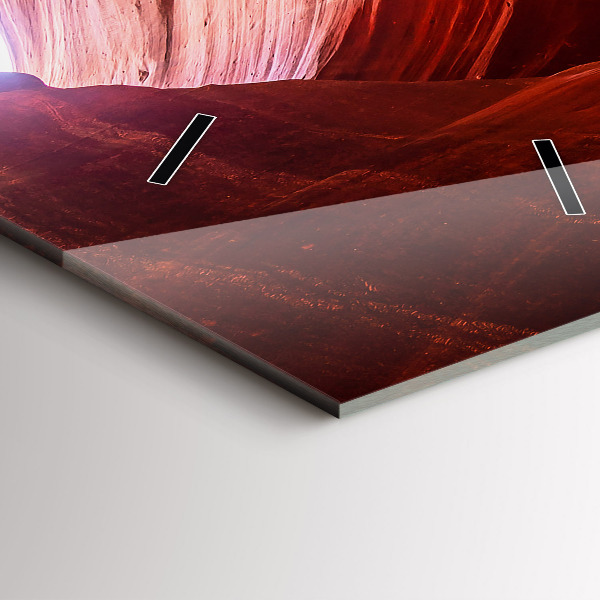 Ceas vertical de perete din sticlă Canion de nisip