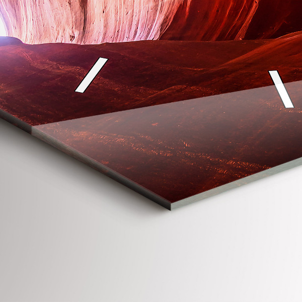 Ceas vertical de perete din sticlă Canion de nisip