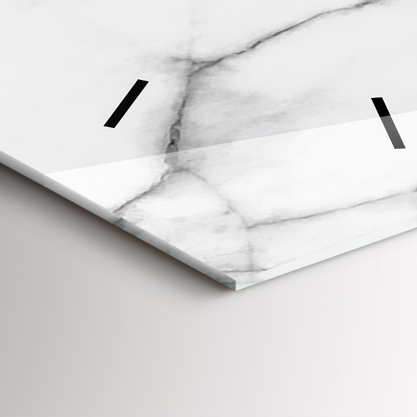 Ceas vertical de perete din sticlă Marmură decorativă