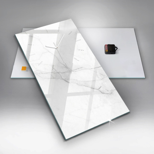 Ceas vertical de perete din sticlă Marmură decorativă