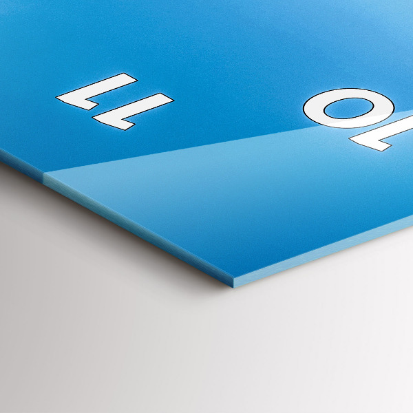 Ceas vertical de perete din sticlă Insulă tropicală