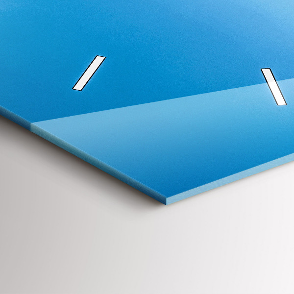 Ceas vertical de perete din sticlă Insulă tropicală