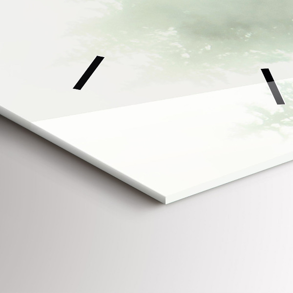 Ceas vertical de perete din sticlă Pădure cețoasă