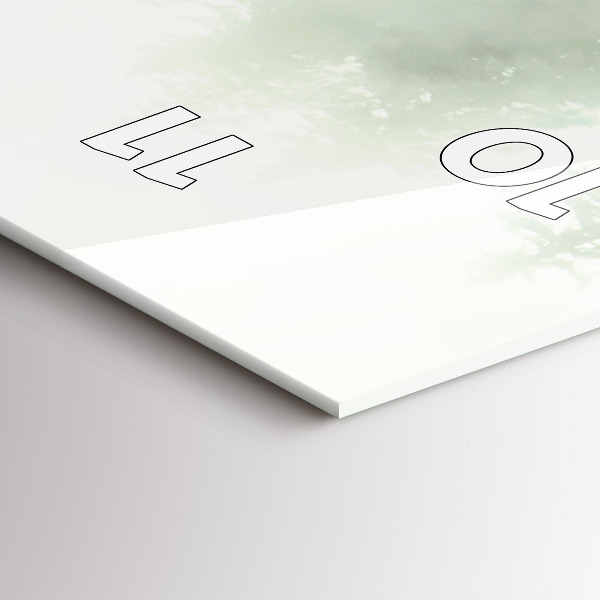 Ceas vertical de perete din sticlă Pădure cețoasă