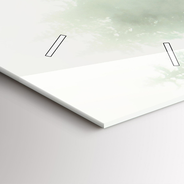 Ceas vertical de perete din sticlă Pădure cețoasă