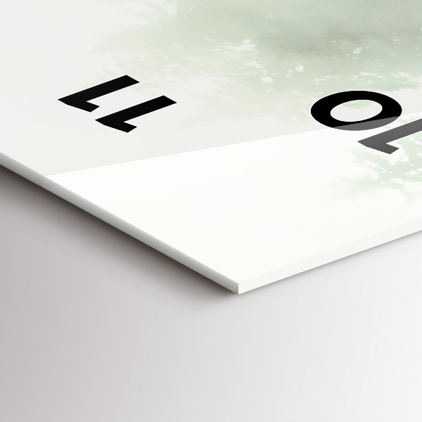 Ceas vertical de perete din sticlă Pădure cețoasă