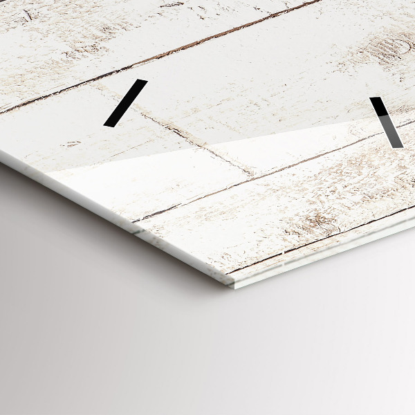 Ceas vertical de perete din sticlă Scânduri din lemn strălucitor