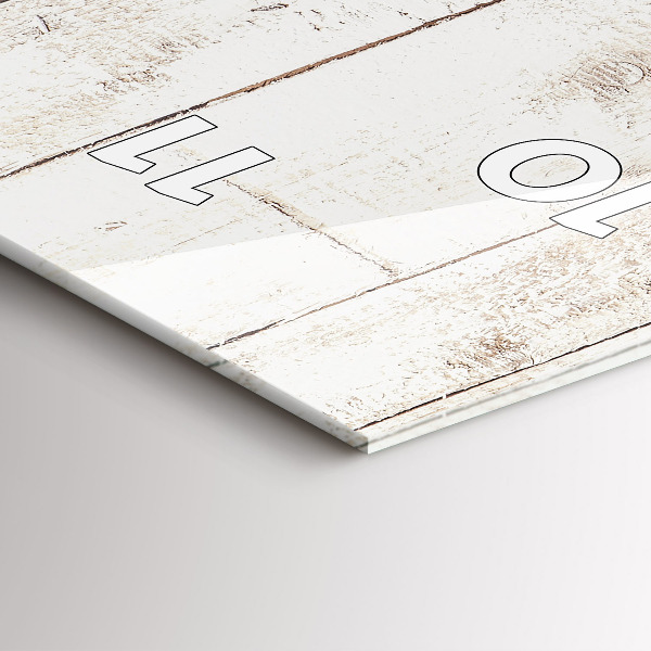 Ceas vertical de perete din sticlă Scânduri din lemn strălucitor