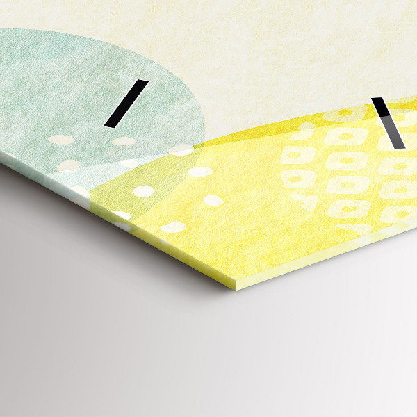 Ceas vertical de perete din sticlă Rama cu modele