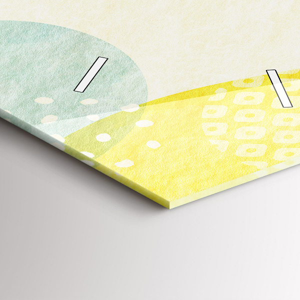 Ceas vertical de perete din sticlă Rama cu modele