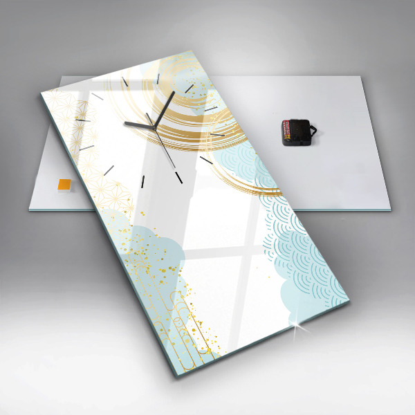 Ceas vertical de perete din sticlă Model decorativ