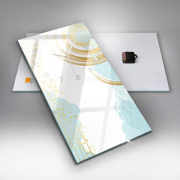 Ceas vertical de perete din sticlă Model decorativ