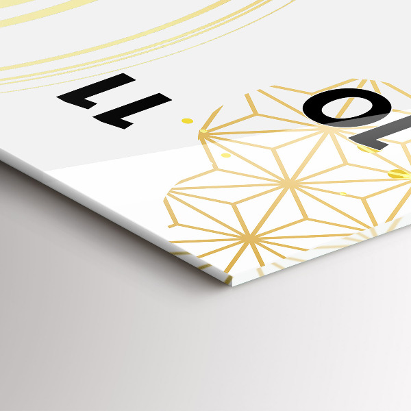 Ceas vertical de perete din sticlă Model decorativ