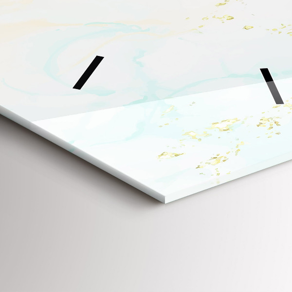 Ceas vertical de perete din sticlă Marmură acuarelă