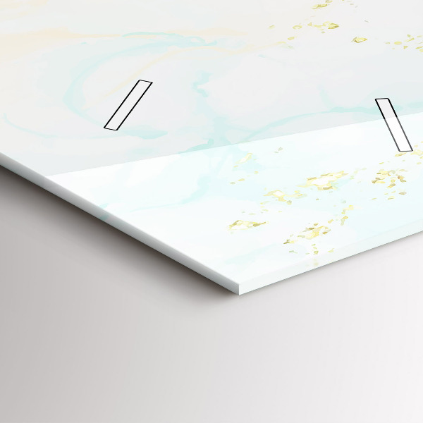 Ceas vertical de perete din sticlă Marmură acuarelă