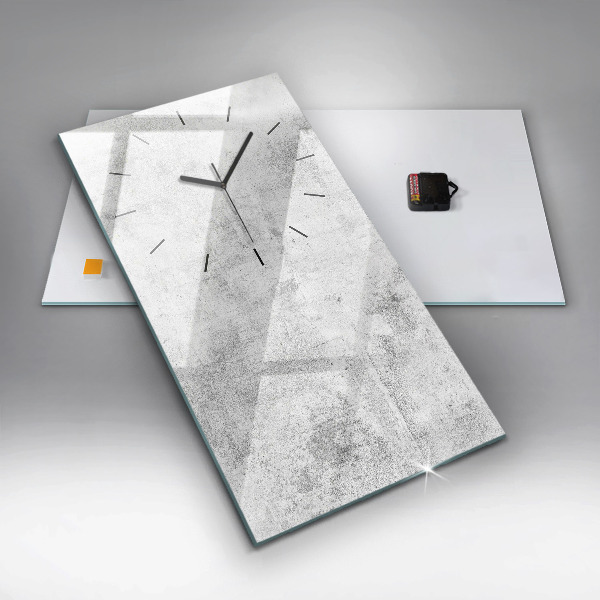 Ceas vertical de perete din sticlă Perete de beton