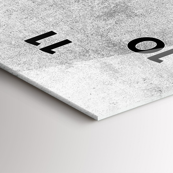 Ceas vertical de perete din sticlă Perete de beton