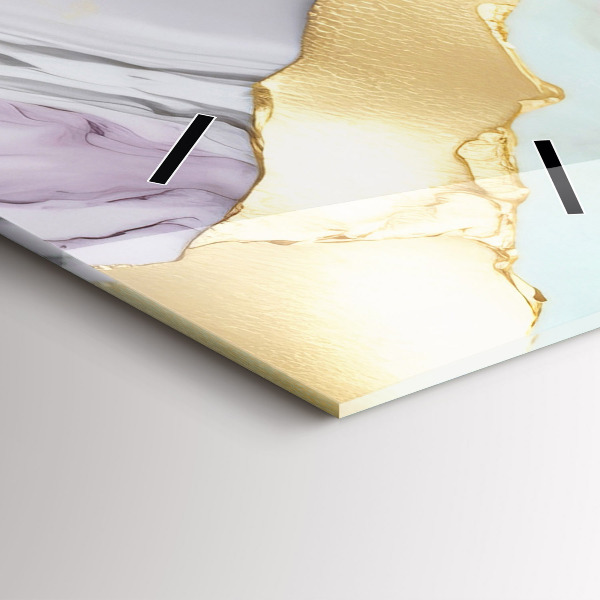 Ceas vertical de perete din sticlă Model de marmură