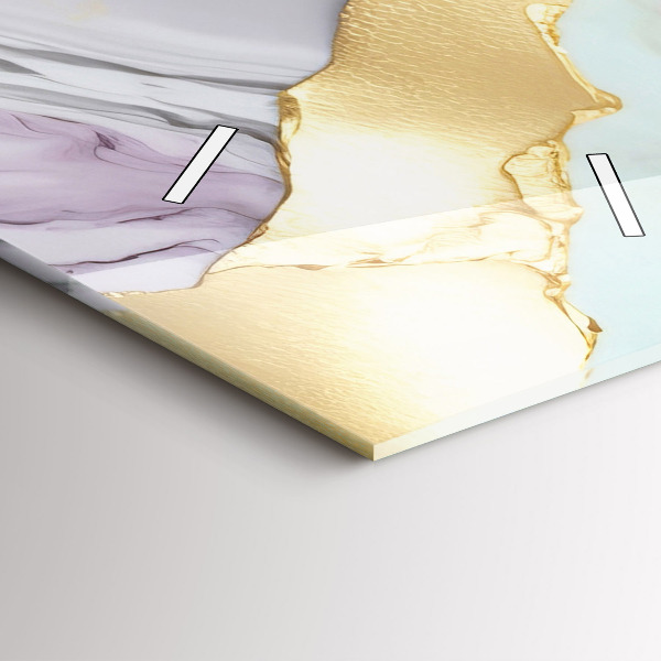 Ceas vertical de perete din sticlă Model de marmură