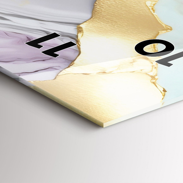 Ceas vertical de perete din sticlă Model de marmură